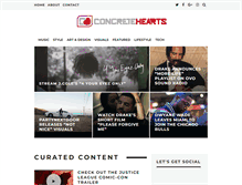 Tablet Screenshot of concretehearts.com
